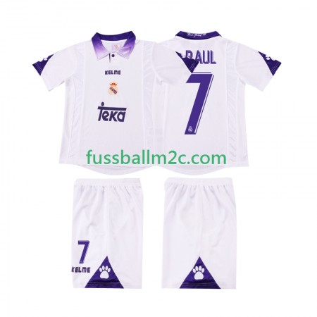 Fußballtrikots Real Madrid RAUL 7 Retro Kinder Heim Trikotsatz 1997 1998 Fußballtrikots Real Madrid RAUL 7 Retro Kinder Heim Trikotsatz 1997 1998